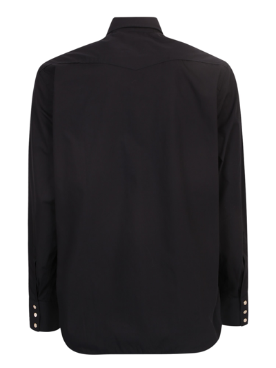 Shop Lardini Long Sleeves Polo Shirt In Black