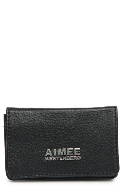 Shop Aimee Kestenberg Sammy Bifold Card Wallet In Black W/ Silver