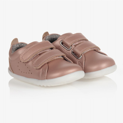 Shop Bobux Step Up Baby Girls Pink Leather Trainers