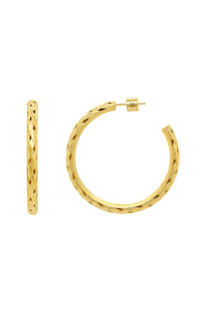 Shop Dean Davidson Weave Hoop Earrings In Gold