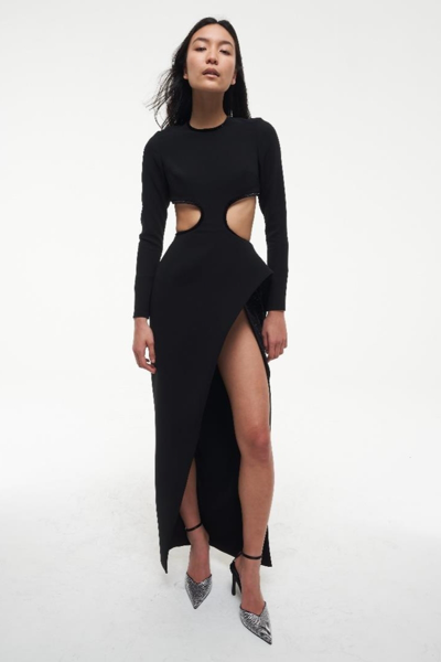 Shop Azzi & Osta Long Sleeve With Side Cut Outs Gown