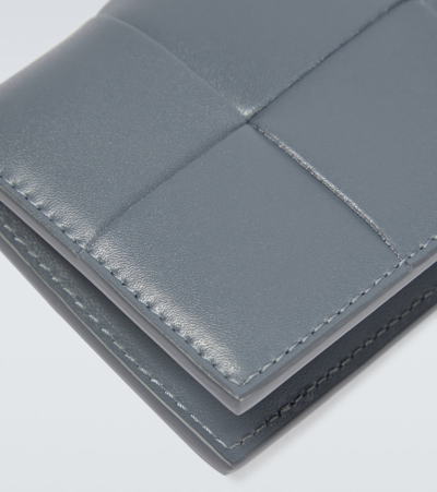 Shop Bottega Veneta Intreccio Folded Wallet In Thunder-silver