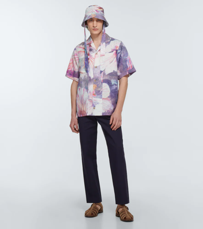 King & Tuckfield Cotton And Linen Pants In Navy