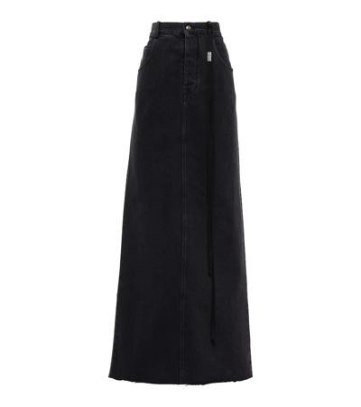 Shop Ann Demeulemeester Goele Denim Maxi Skirt In Grey