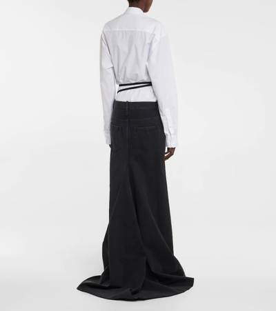 Ann Demeulemeester Goele 5-pockets Comfort Skirt Faded Denim In Grey