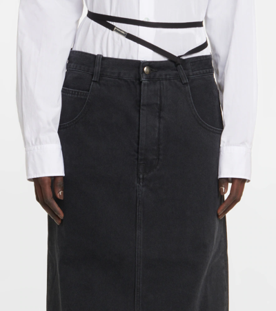 Ann Demeulemeester Goele 5-pockets Comfort Skirt Faded Denim In Grey