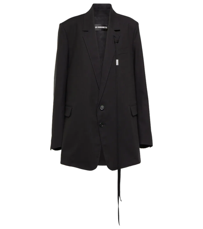 Shop Ann Demeulemeester Agnes Denim Blazer In Black