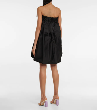 Shop Loewe Silk-blend Taffeta Minidress In Black