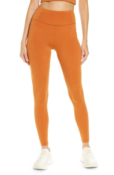 Shop Girlfriend Collective Seamless High Waist Recycled Polyester Blend Leggings In Spice