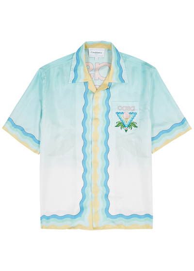 Shop Casablanca Memphis Printed Silk-twill Shirt In Multicoloured