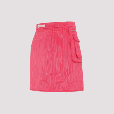 Shop Marine Serre Cycling Moire Mini Skirt In Pink &amp; Purple
