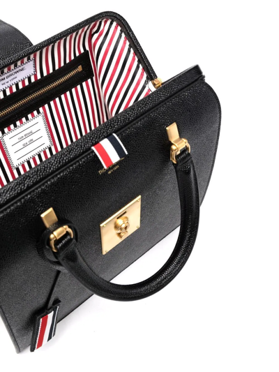 Thom Browne Mrs.thom Pebble-texture Satchel Bag In Black
