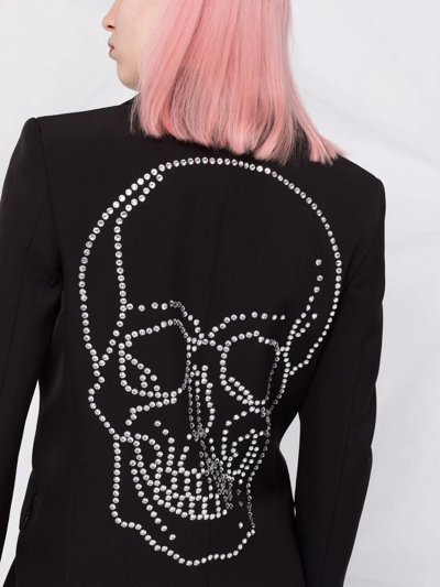 Shop Philipp Plein Skull-motif Single-breasted Blazer In Black