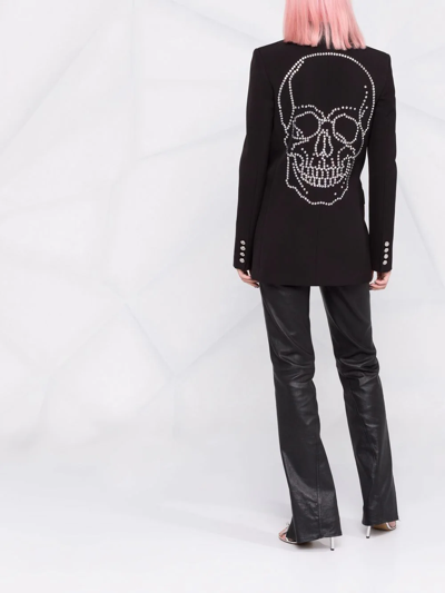 Shop Philipp Plein Skull-motif Single-breasted Blazer In Black