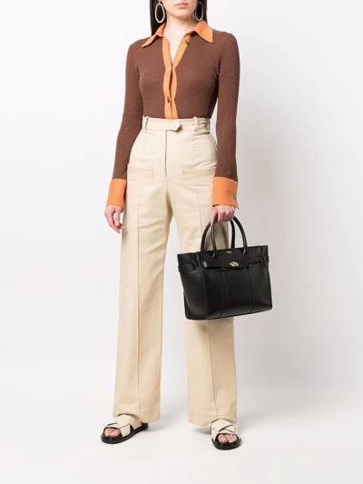 Mulberry Mini Micro Zipped Bayswater In Black