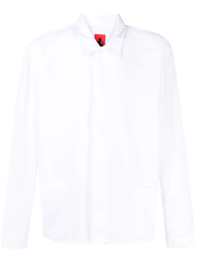 Shop Ferrari Classic Button-up Shirt In Weiss