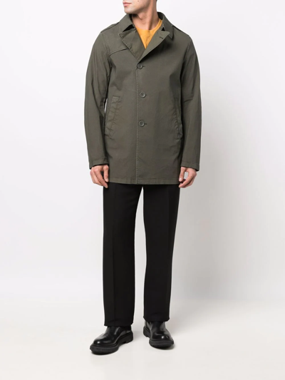 Herno Single-breasted Lightweight Jacket In Grün