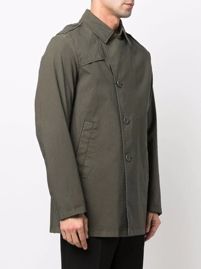 Herno Single-breasted Lightweight Jacket In Grün