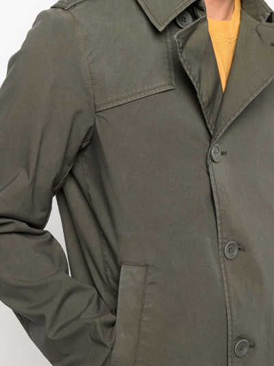 Herno Single-breasted Lightweight Jacket In Grün