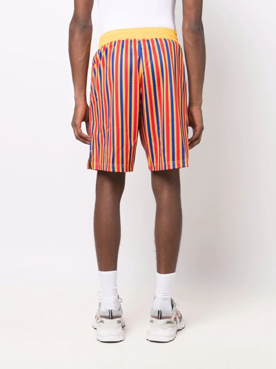 Shop Adidas Originals X Mcdonald's Stripe-print Shorts In Blau