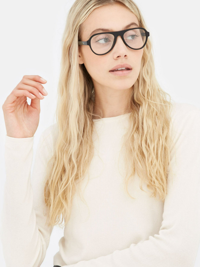 Retrosuperfuture Numero 83 Nero Unisex Eyeglasses In Nero
