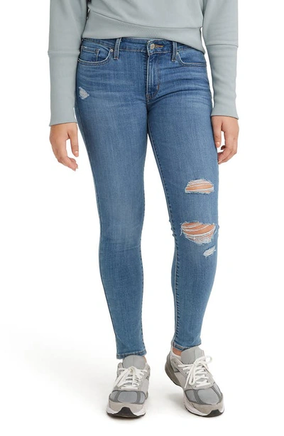 Levi's Women's 711 Skinny Jeans In Short Length In Lapis Joy | ModeSens