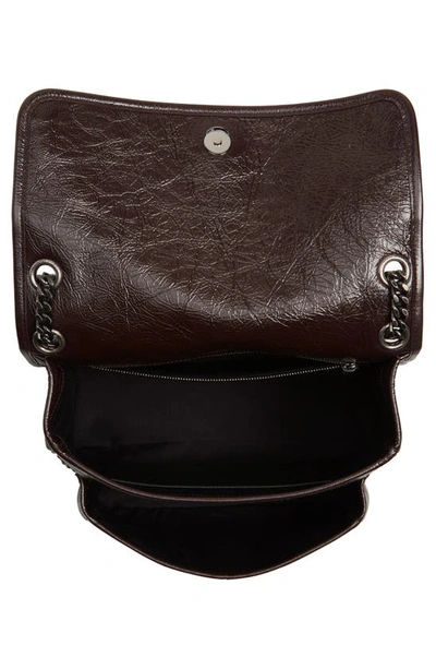 Shop Saint Laurent Medium Niki Leather Shoulder Bag In Western Moka