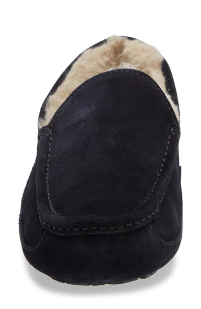 Shop Ugg ® Ascot Leather Slipper In True Navy