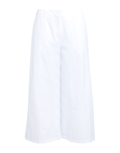 Shop Moschino Woman Pants White Size 4 Viscose, Cotton