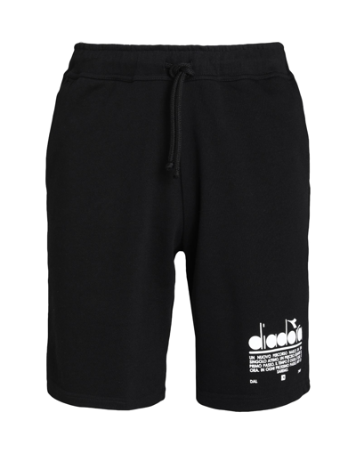 Shop Diadora Venus Satin Man Shorts & Bermuda Shorts Black Size M Cotton