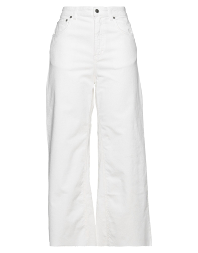 Shop Department 5 Woman Pants White Size 30 Cotton, Elastane