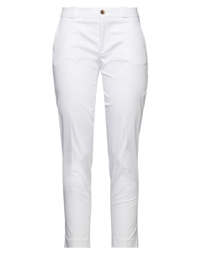 Shop Berwich Woman Pants White Size 10 Cotton, Elastane