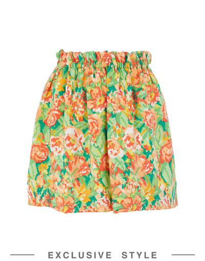 Shop Caterina Gatta X Yoox Woman Mini Skirt Green Size M Silk