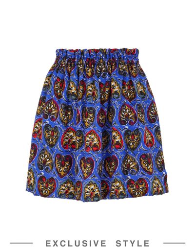 Shop Caterina Gatta X Yoox Woman Mini Skirt Blue Size L Silk