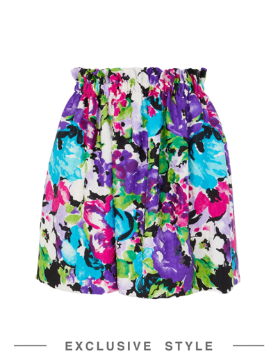 Shop Caterina Gatta X Yoox Woman Mini Skirt Purple Size L Silk