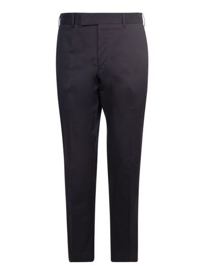 Shop Pt01 Pt Torino Mid-rise Tapered Trousers In Blue