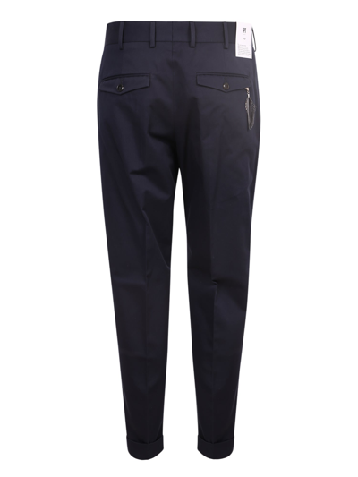 Shop Pt01 Pt Torino Cropped Tapered-leg Trousers In Blue