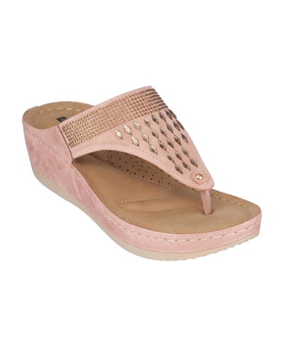 Gc Shoes Women's Kiara Wedge Sandals In Blush