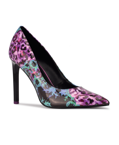 Shop Nine West Women's Tatiana Stiletto Pointy Toe Dress Pumps Women's Shoes In Purple Multi