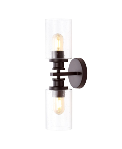 Shop Jonathan Y Jules Edison Cylinder 2-light Farmhouse Contemporary Led Vanity In Black
