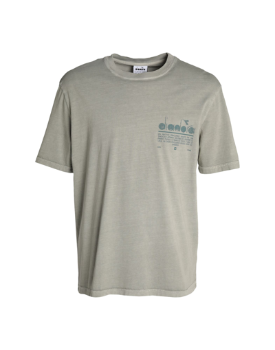 Shop Diadora Jolly Canvas Wn Man T-shirt Sage Green Size Xs Organic Cotton