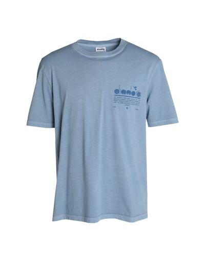 Shop Diadora Jolly Mesh Wn Man T-shirt Sky Blue Size L Organic Cotton