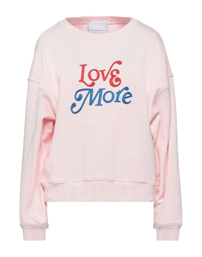 Shop Philosophy Di Lorenzo Serafini Sweatshirts In Pink