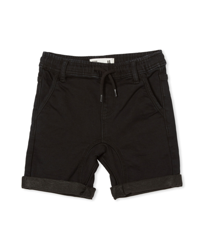 Shop Cotton On Toddler Boys Slouch Fit Drawstring Shorts In Burleigh Black