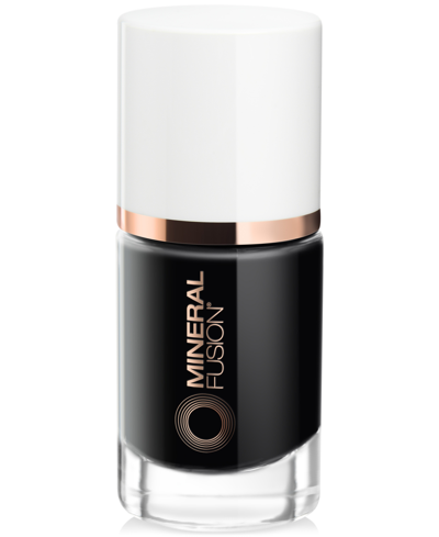 Shop Mineral Fusion Nail Lacquer In Black (classic Glossy Black)