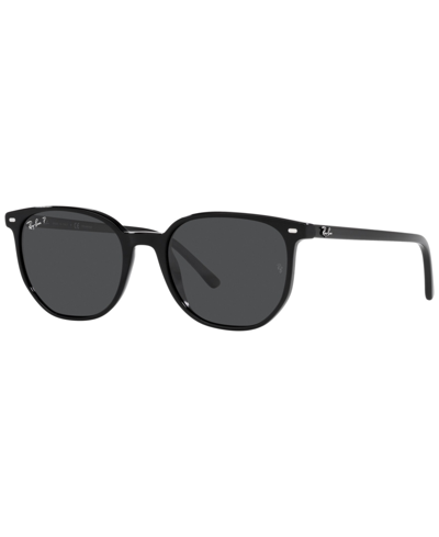 Shop Ray Ban Unisex Polarized Sunglasses, Rb2197 Elliot 52 In Black