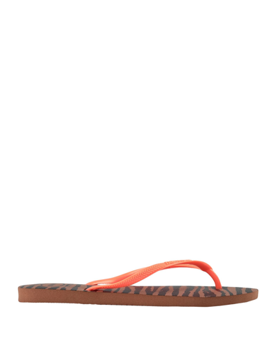 Shop Havaianas Woman Thong Sandal Orange Size 9/10 Rubber