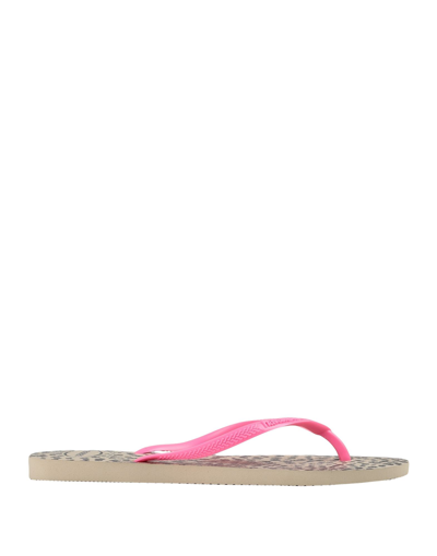 Shop Havaianas Woman Thong Sandal Fuchsia Size 11/12 Rubber In Pink
