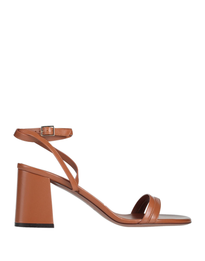Shop L'autre Chose L' Autre Chose Woman Thong Sandal Tan Size 8 Soft Leather In Brown