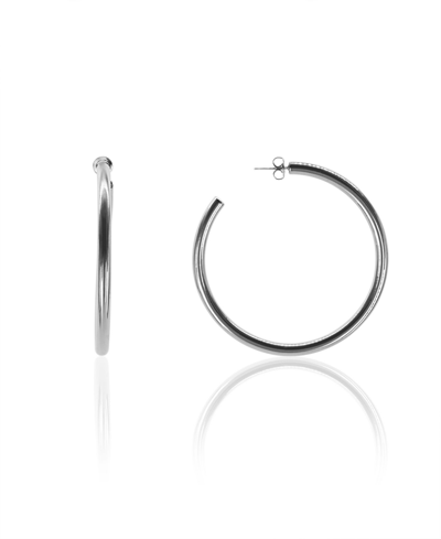 Shop Oma The Label Liv Large Hoops In Silver Tone